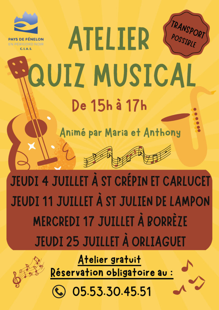 Affiche atelier musical CIAS